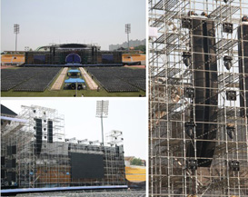 韩国歌手赵容弼在清州体育场演唱会使用了凯亚兄弟音响系统